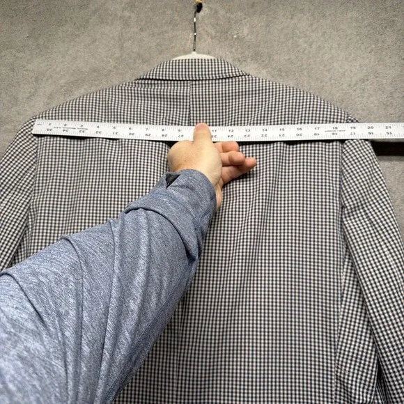 Orvis Sport Coat Blazer Blue Checked Wool Tailored Made USA Men's 44L